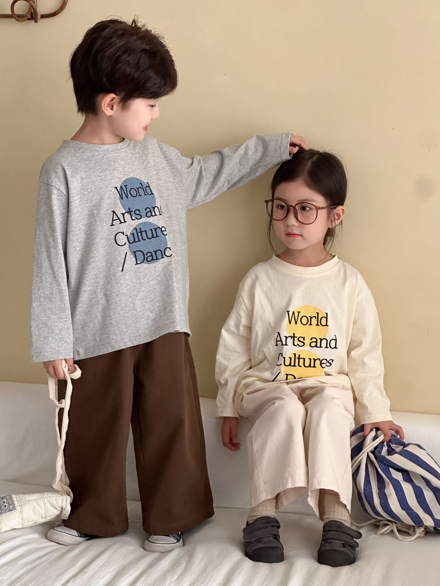 レターデザイン長袖Tシャツ