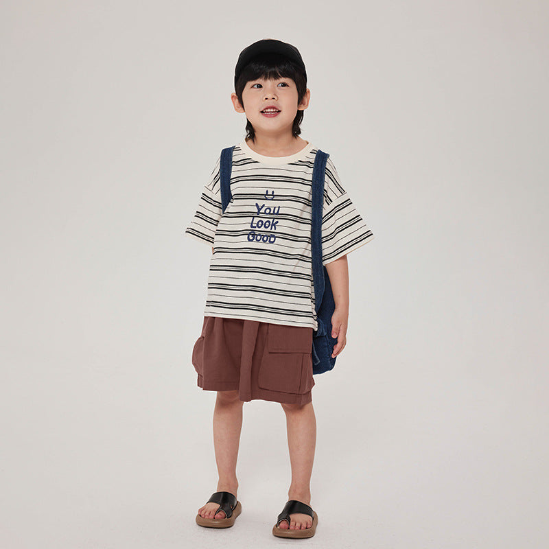 ランダムボーダー柄Tシャツ