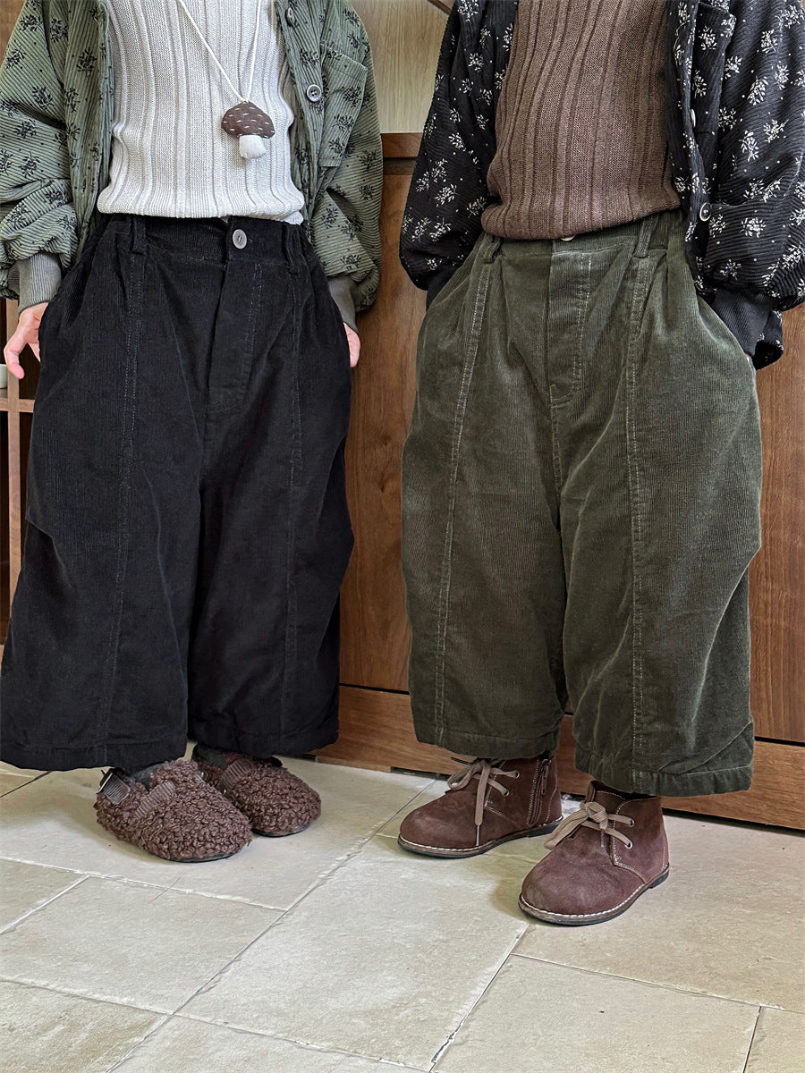 裏ボアコーデュロイワイドパンツ