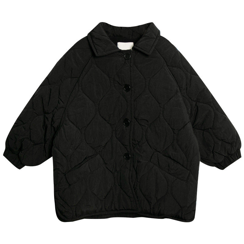 ヒョウタンキルティングミドル丈ブルゾン