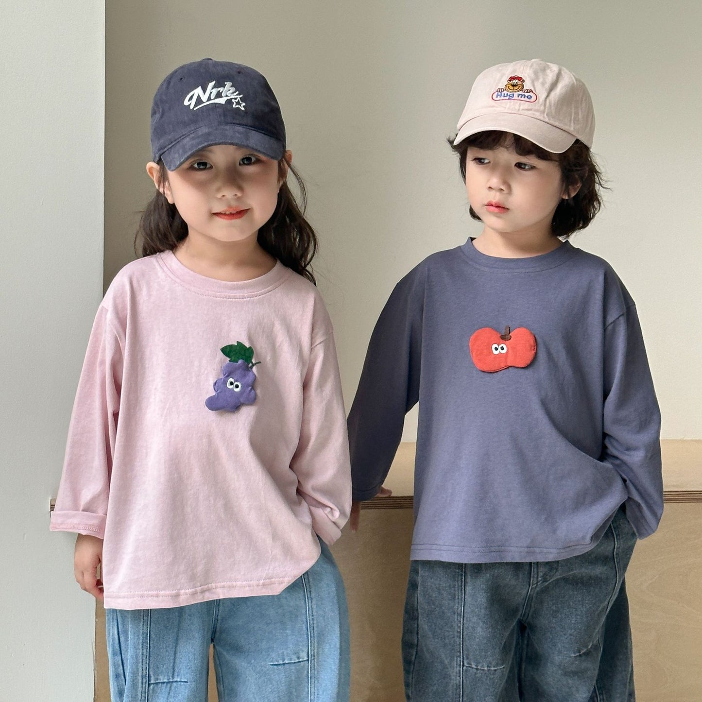 立体フルーツ刺繍ロンTシャツ