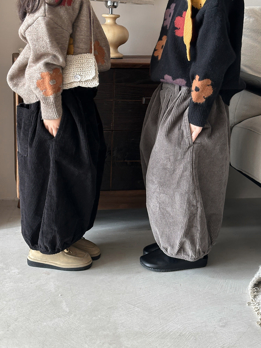 ぽっちゃりコーデュロイパンツ