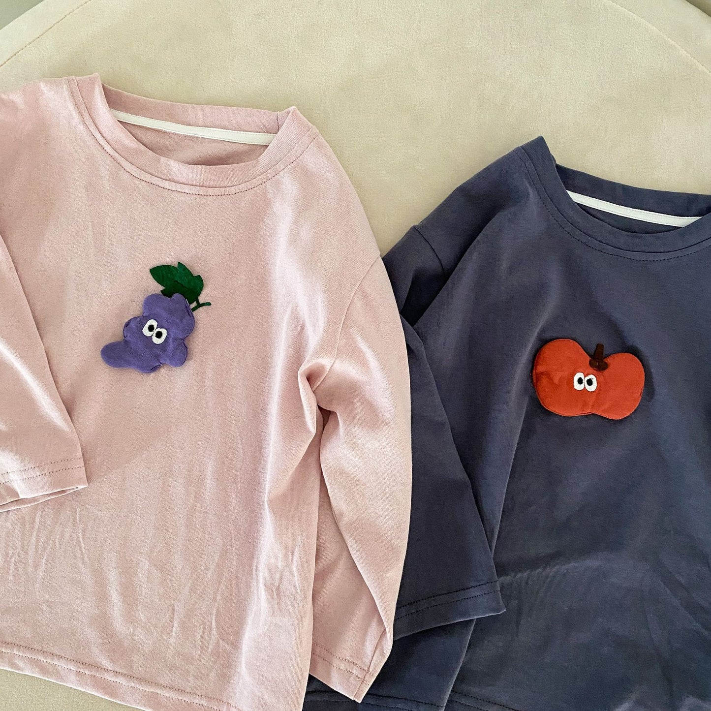 立体フルーツ刺繍ロンTシャツ