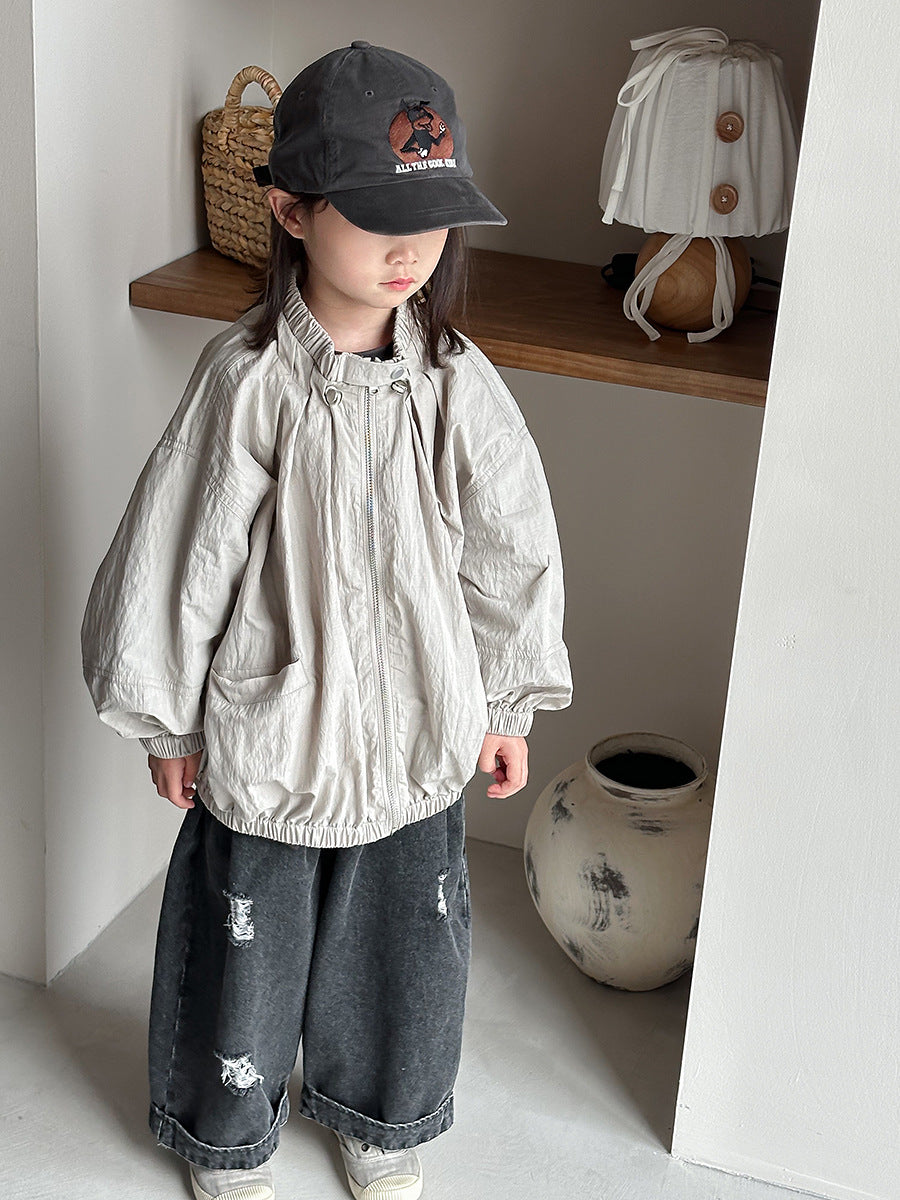 首元ギャザージャケット