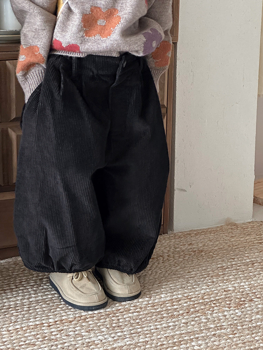 ぽっちゃりコーデュロイパンツ