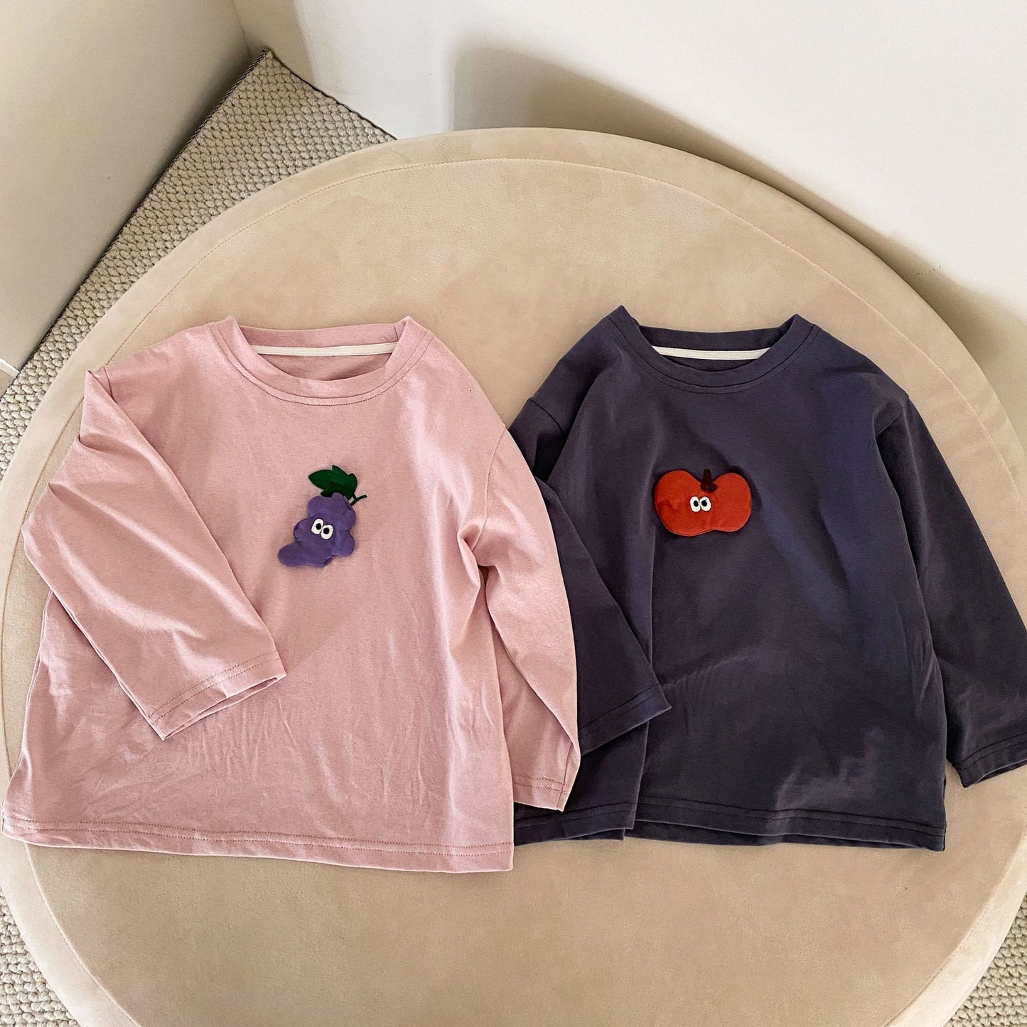 立体フルーツ刺繍ロンTシャツ