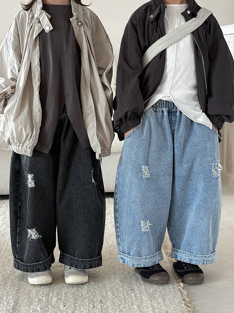 ダメージ加工デニムパンツ