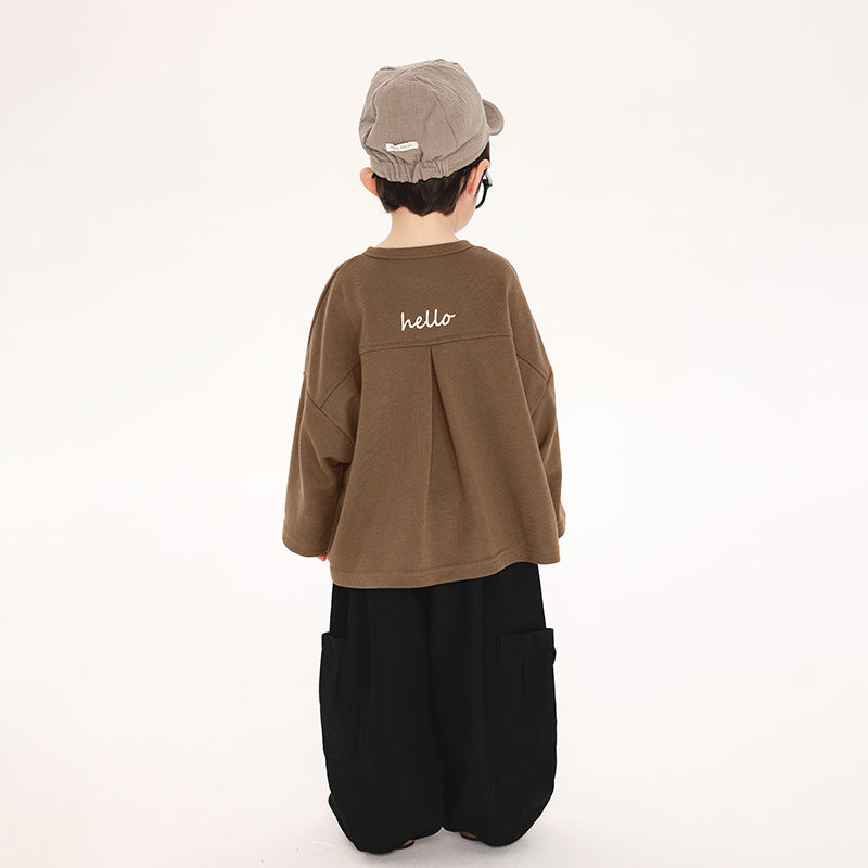 ヘンリーネック長袖Tシャツ
