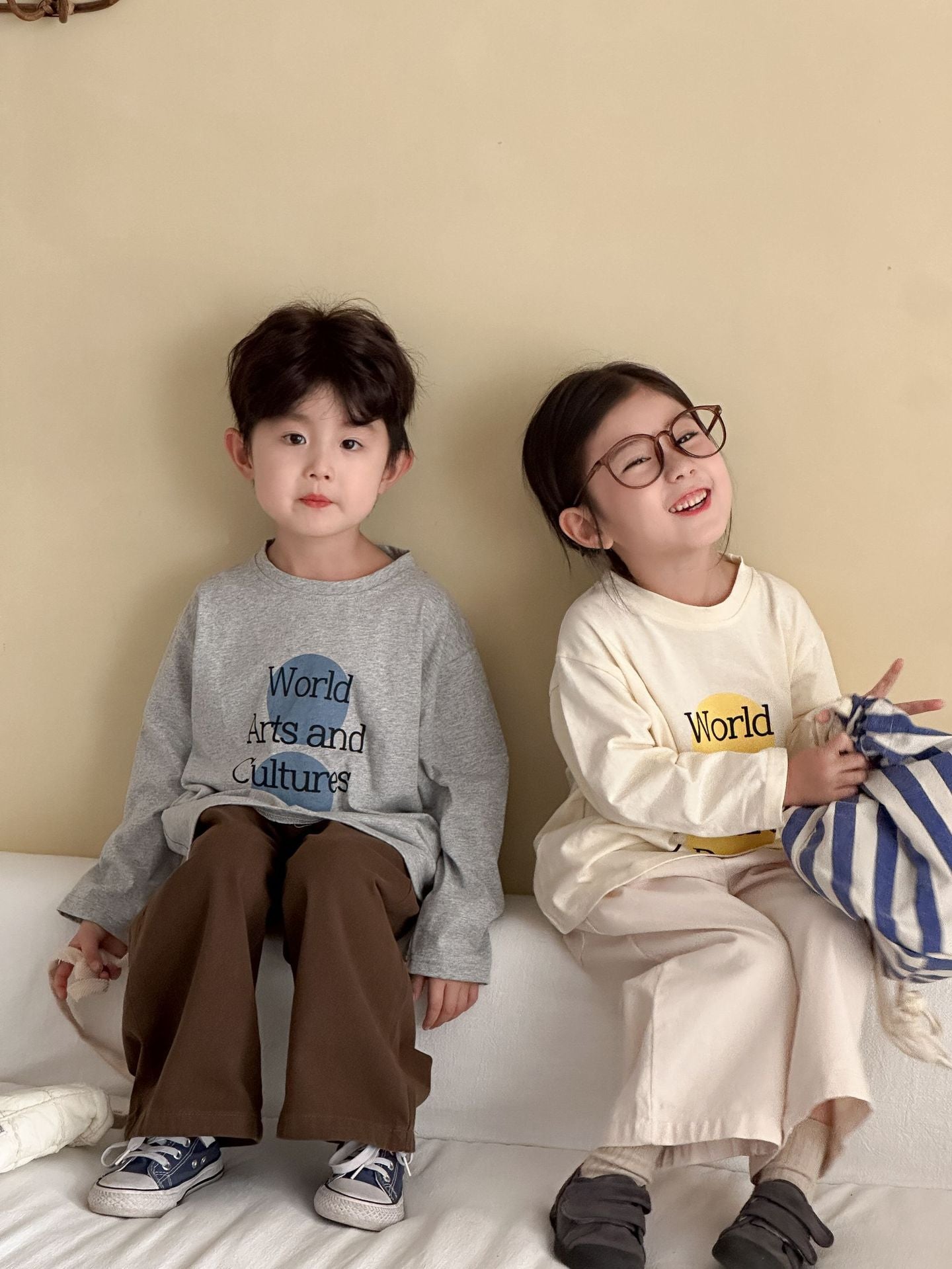 レターデザイン長袖Tシャツ