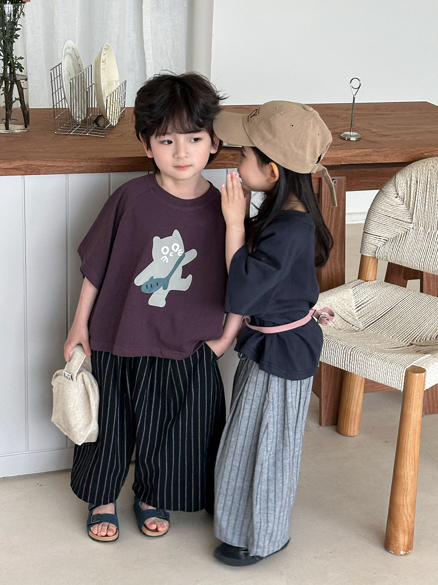 猫ちゃんプリント半袖Tシャツ
