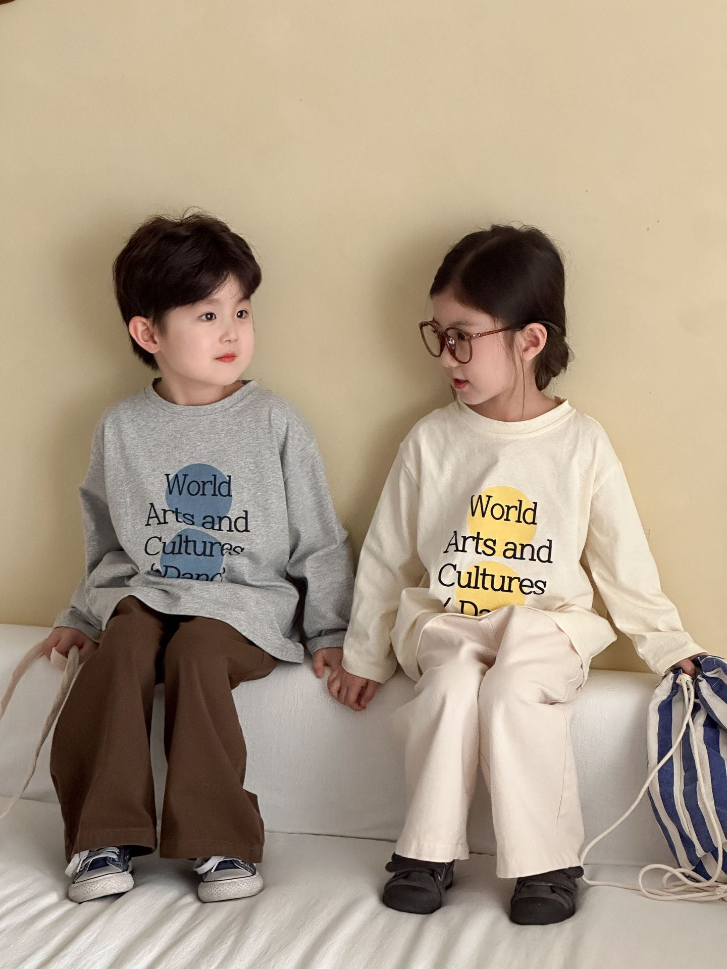 レターデザイン長袖Tシャツ