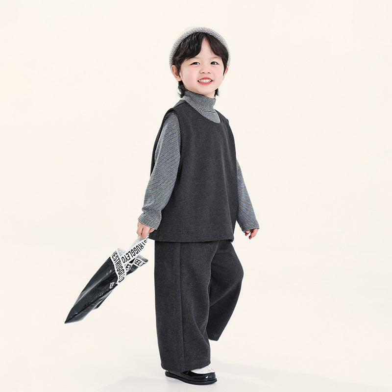 ベストとストレートパンツ2点セット