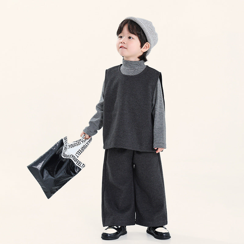 ベストとストレートパンツ2点セット