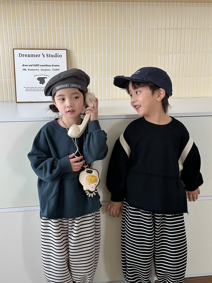 裾フリンジスウェット