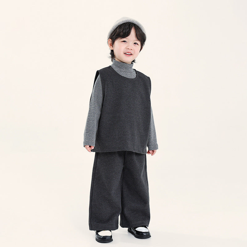 ベストとストレートパンツ2点セット