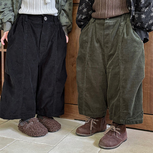 裏ボアコーデュロイワイドパンツ