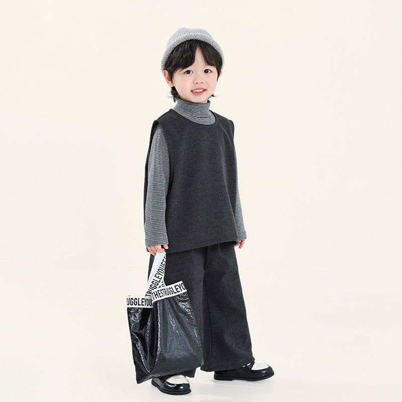 ベストとストレートパンツ2点セット