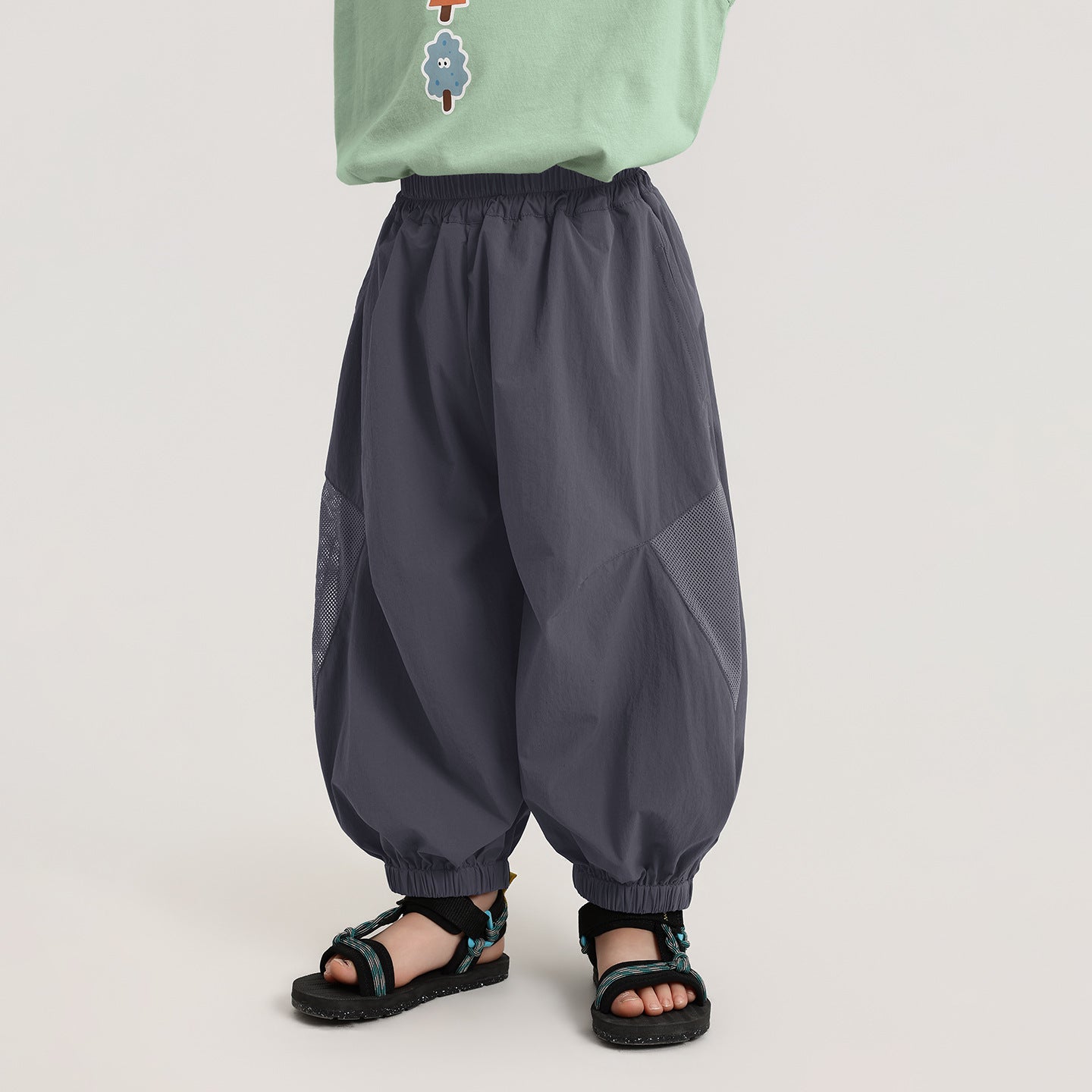 メッシュ切替速乾ゴムパンツ
