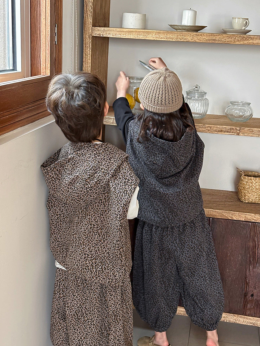 レオパード柄フードベストセット