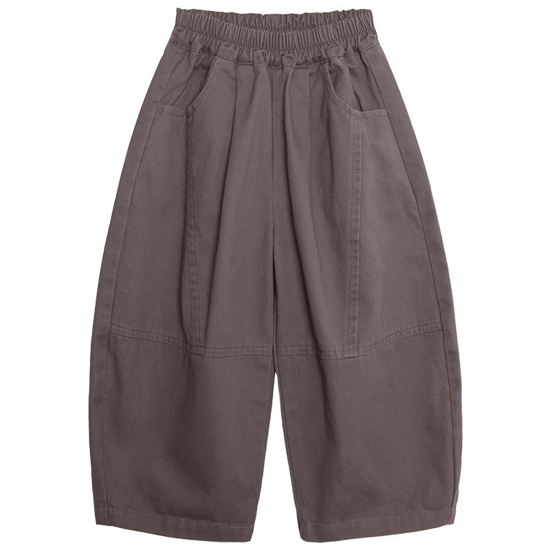 綿100%ステッチロングパンツ