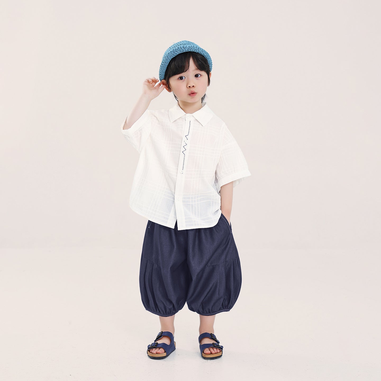 前立て刺繍半袖シャツ