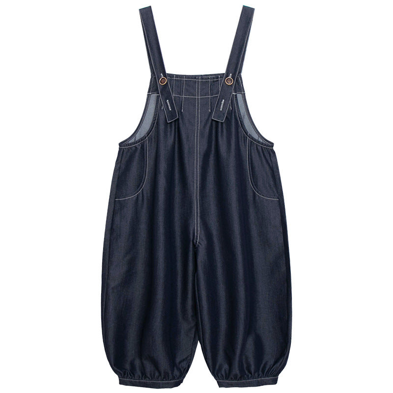 Denim-look overalls