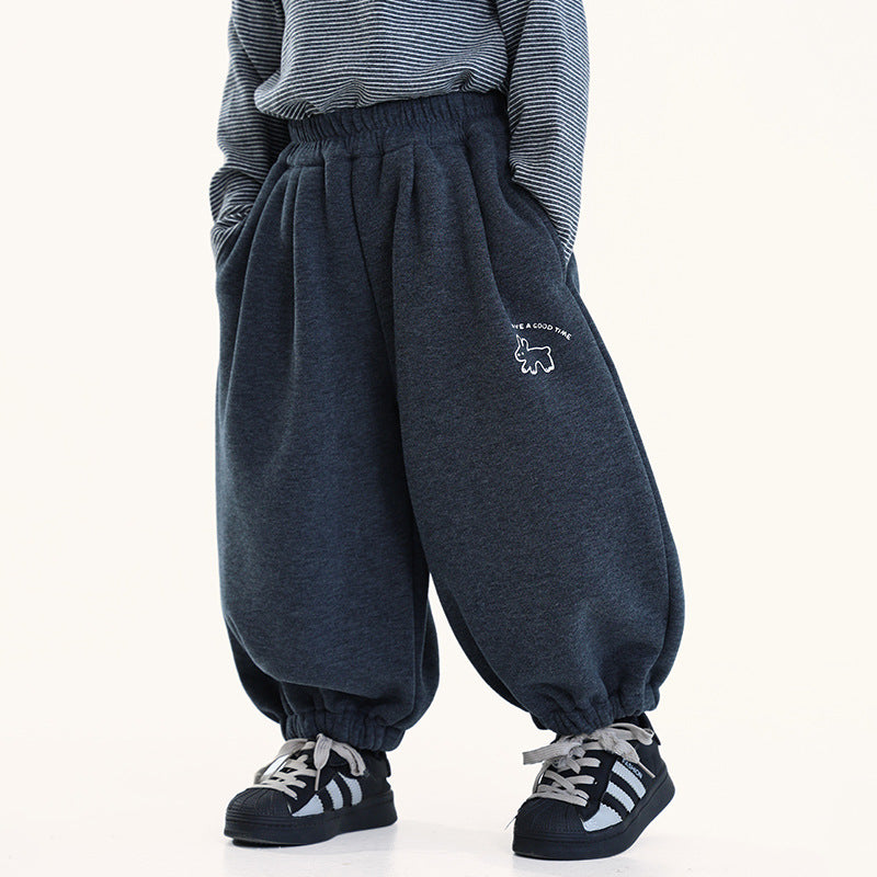 グレー裏ボアバルーンパンツ