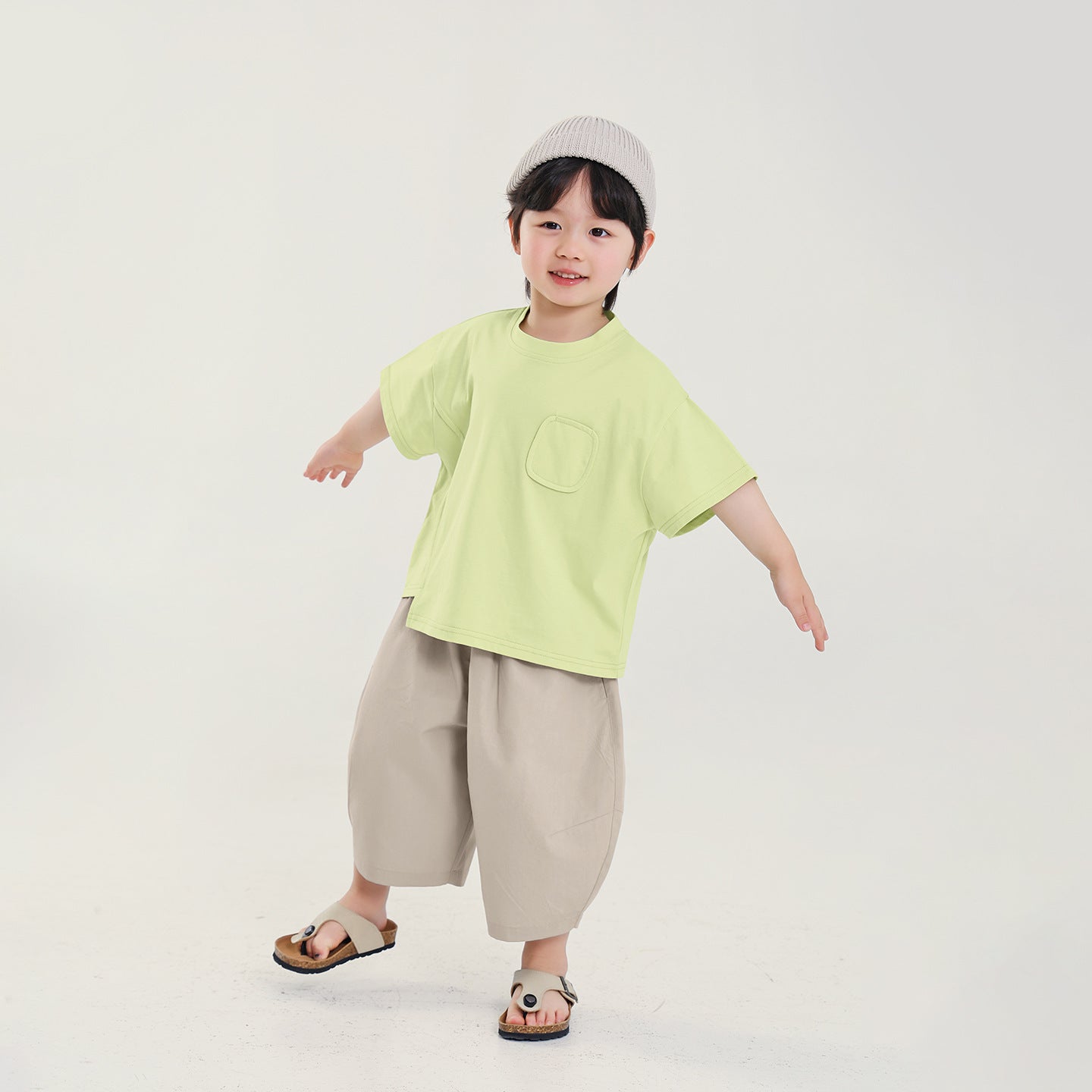 アシンメトリーコットン半袖T