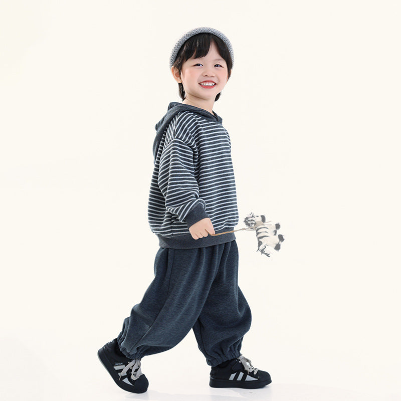 細ボーダーフーディー