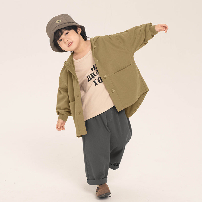 フード付きミドル丈ジャケット