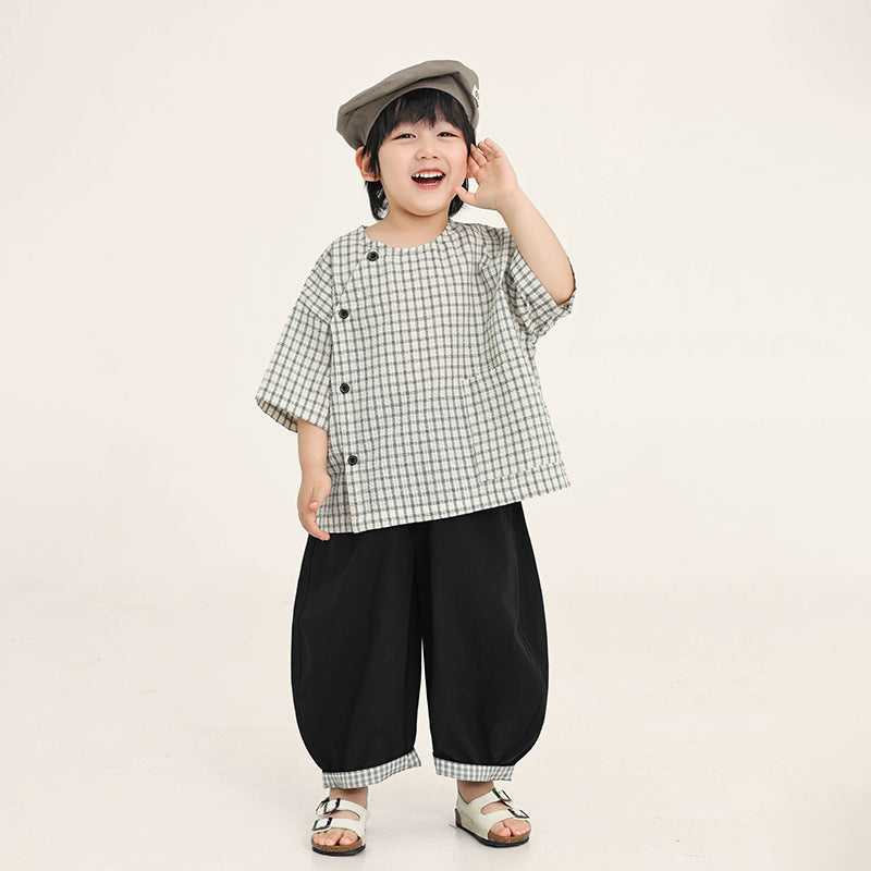 斜め前立てチャックシャツ