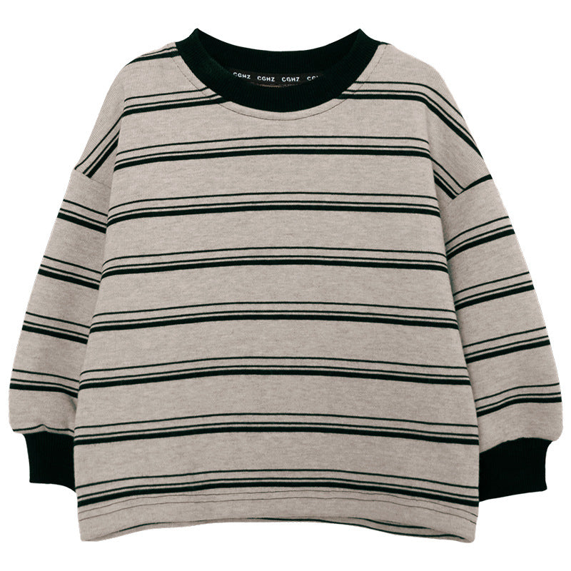 ワイドボーダー裏ボアスウェット