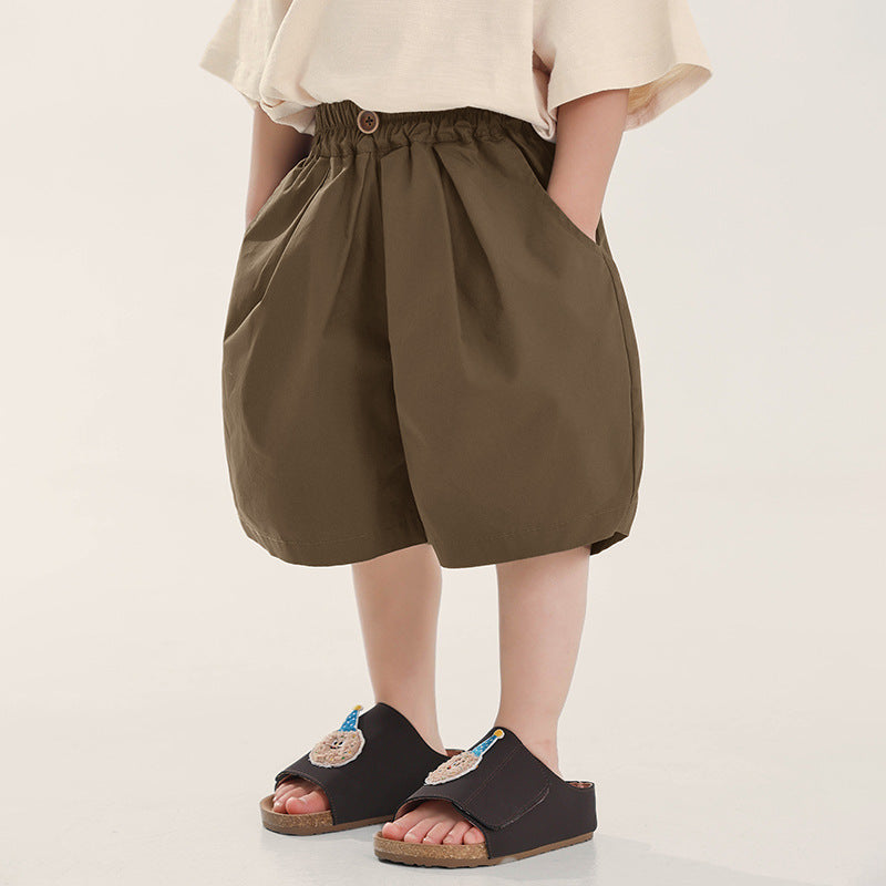 ウエストボタンショートパンツ