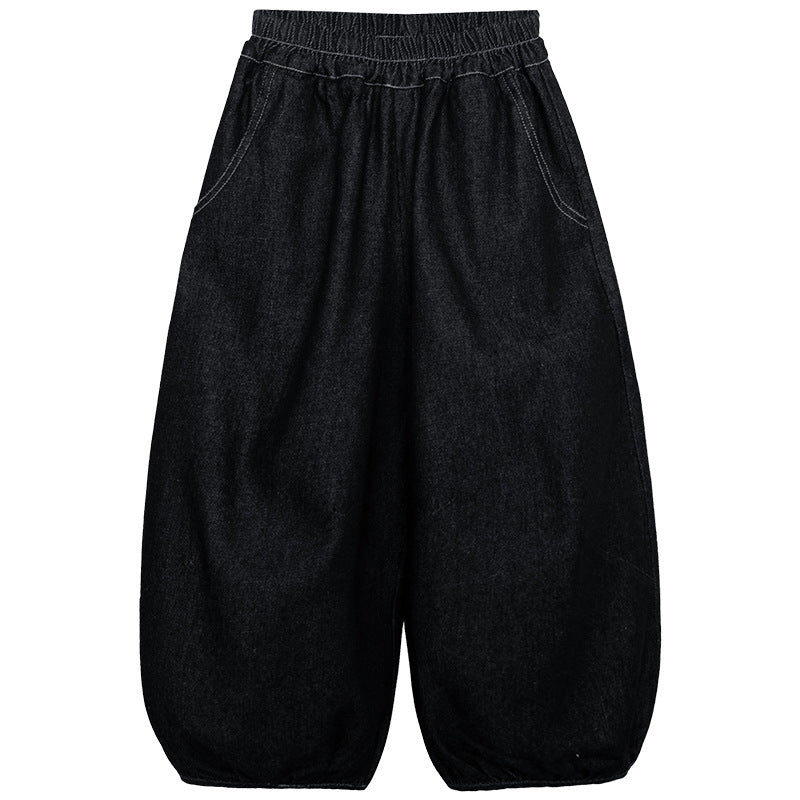 バルーン薄手デニムパンツ