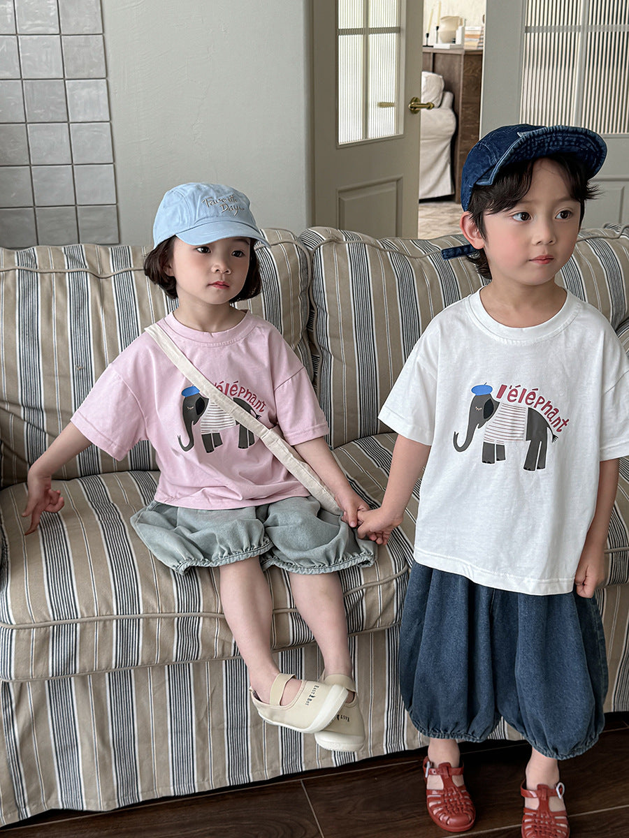 薄手七分丈デニムパンツ