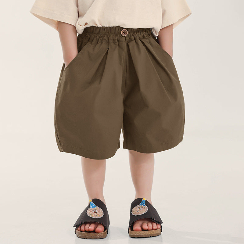 ウエストボタンショートパンツ