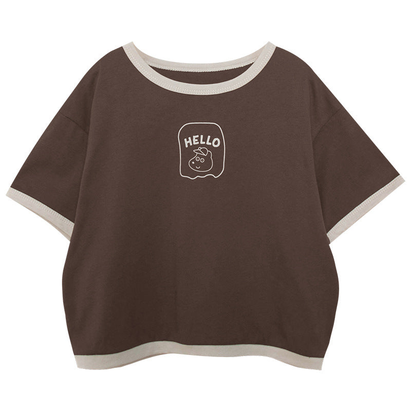 配色パイピングTシャツ