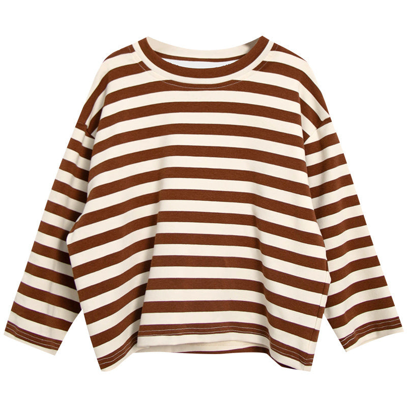 ゆったりボーダー長袖Tシャツ