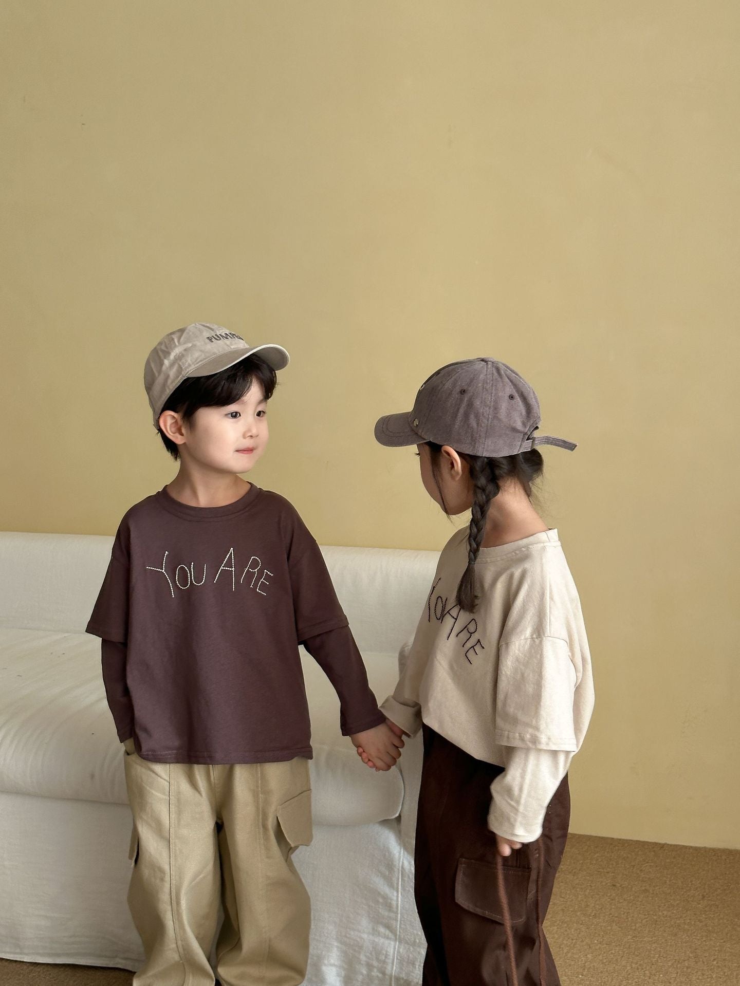 重ね着風長袖Tシャツ