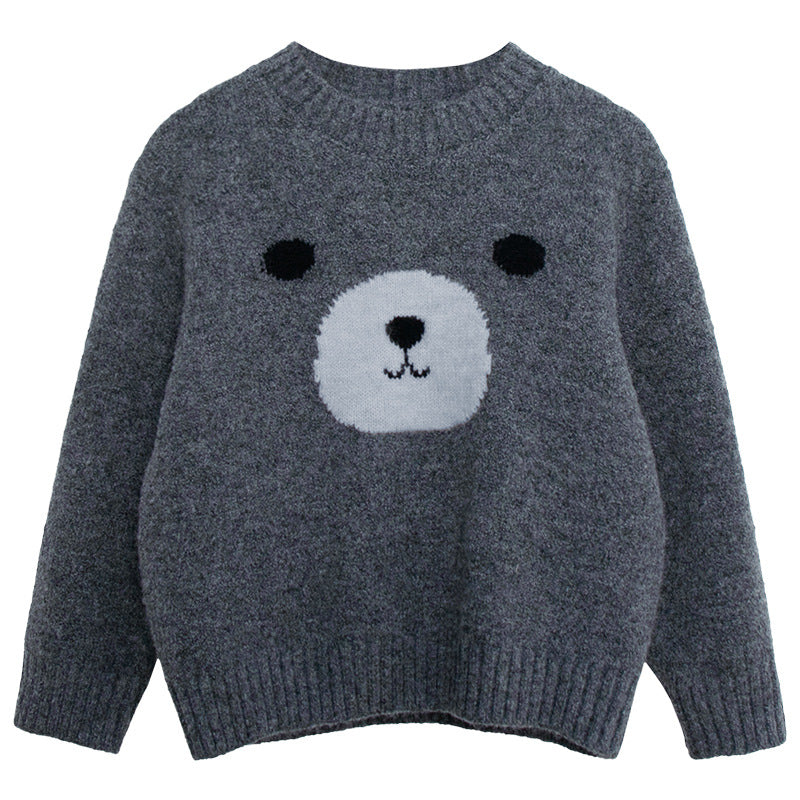 ベア柄プルオーバー
