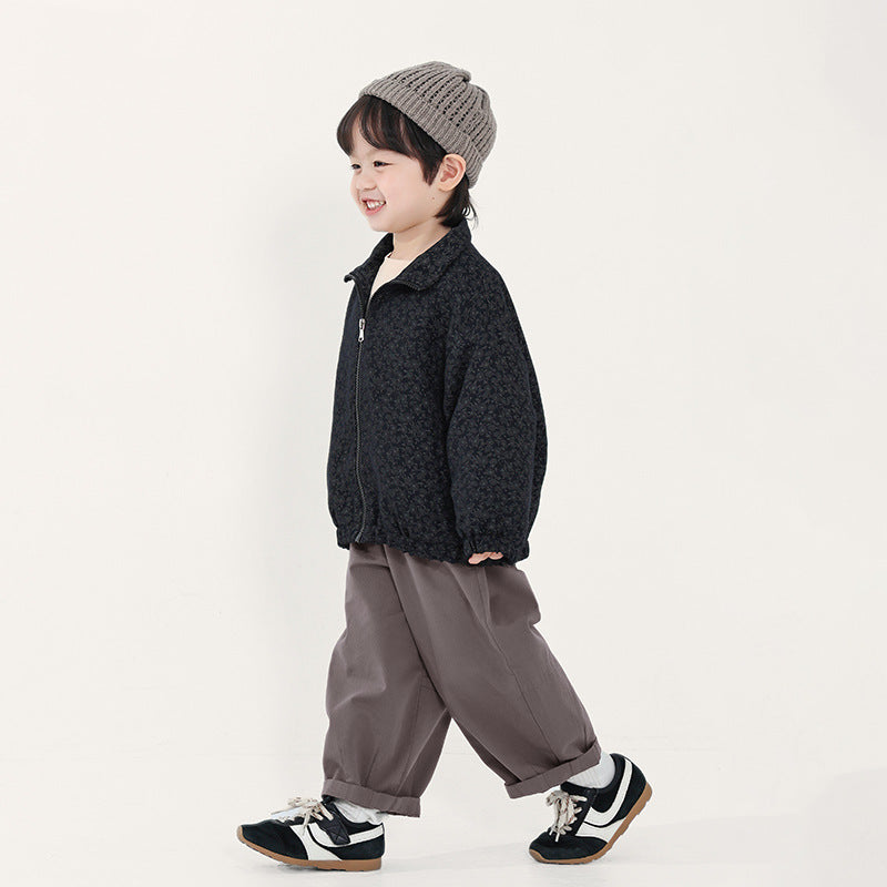 ジッパー仕様小花柄ジャケット