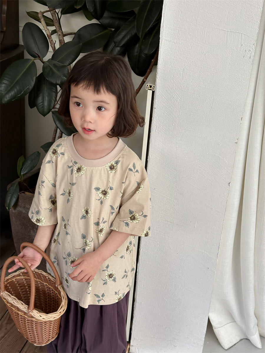 はなプリントTシャツユニセックス