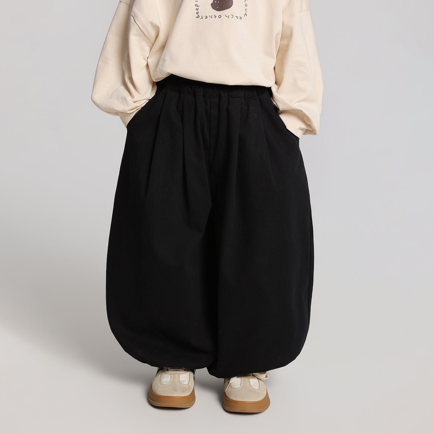 バルーン純綿ロングパンツ