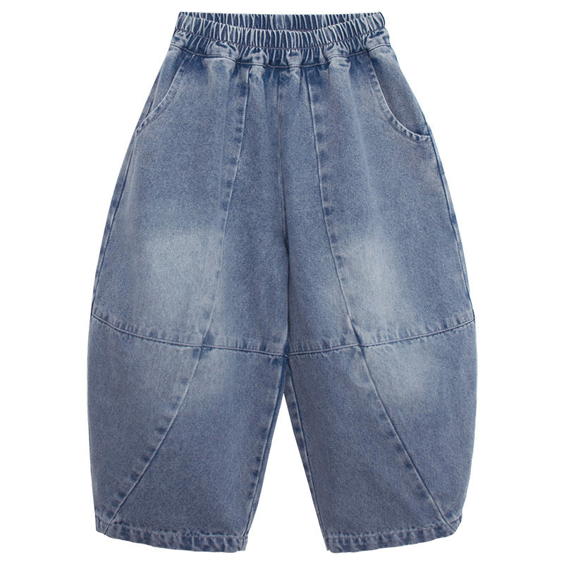 パッチワークデニムパンツ