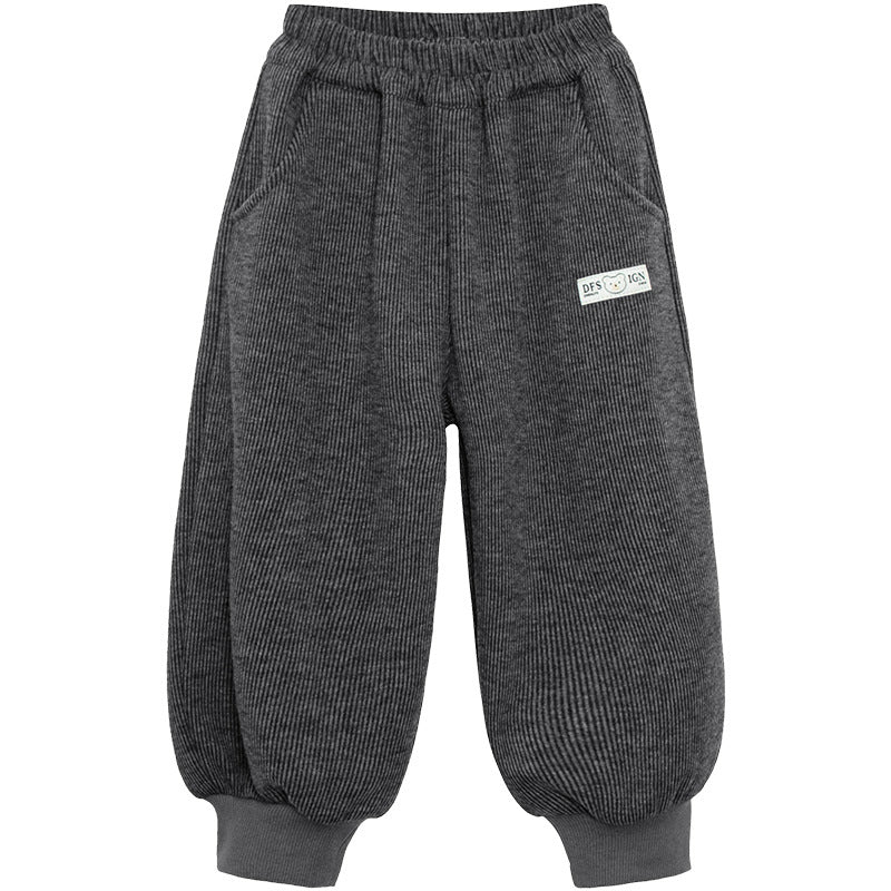 リブ生地裏ボアパンツ