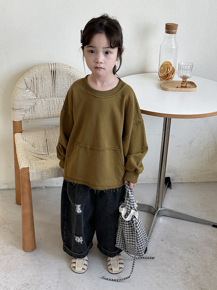 裾フリンジスウェット