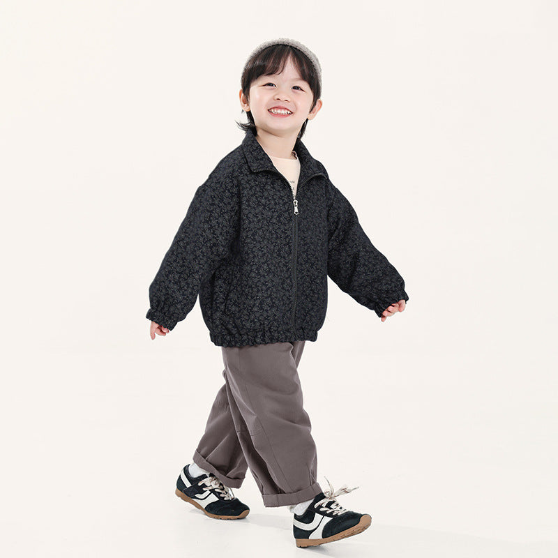 ジッパー仕様小花柄ジャケット