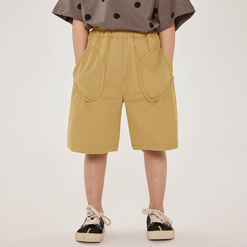 ステッチポケット付きハーフパンツ