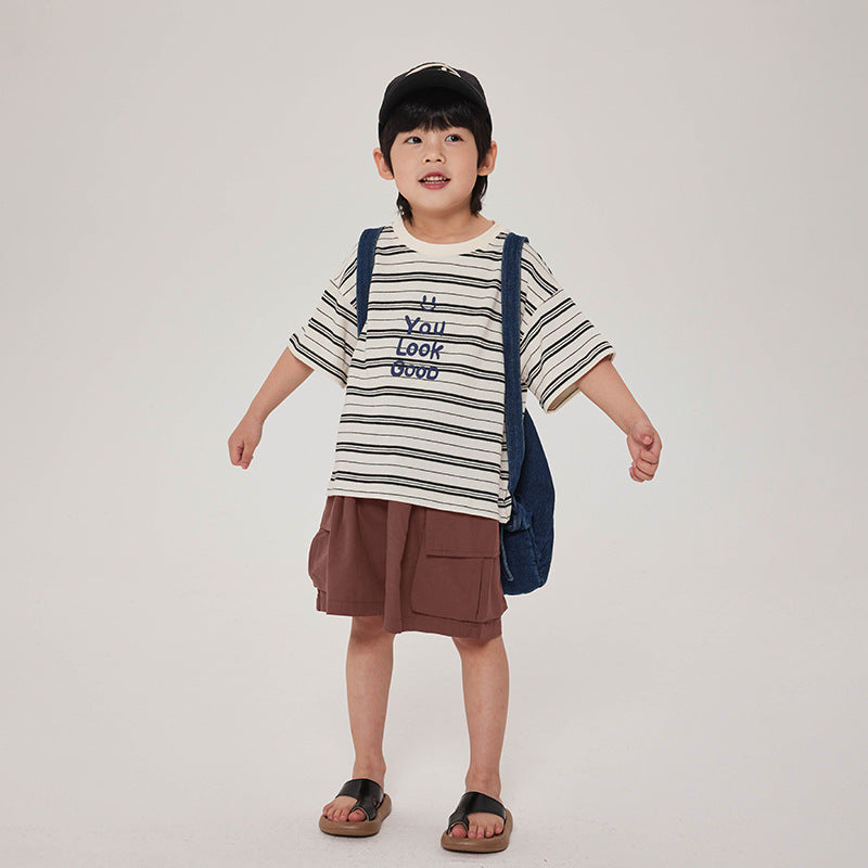 ランダムボーダー柄Tシャツ