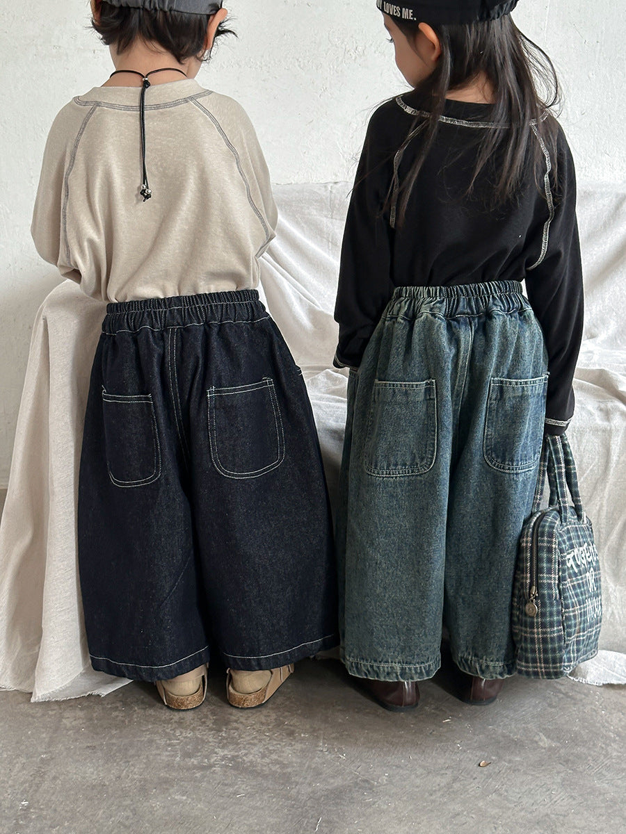 ストレートデニムパンツ